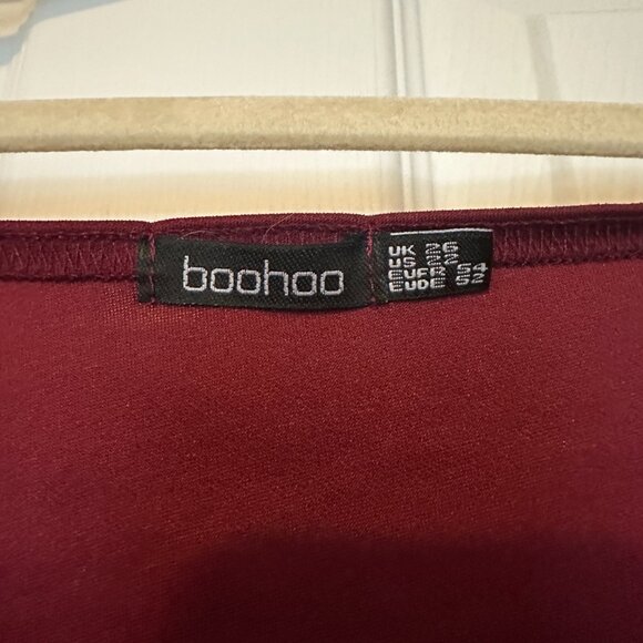 Boohoo Plus Off The Shoulder Wrap Midi Dress 22 - Picture 6 of 8